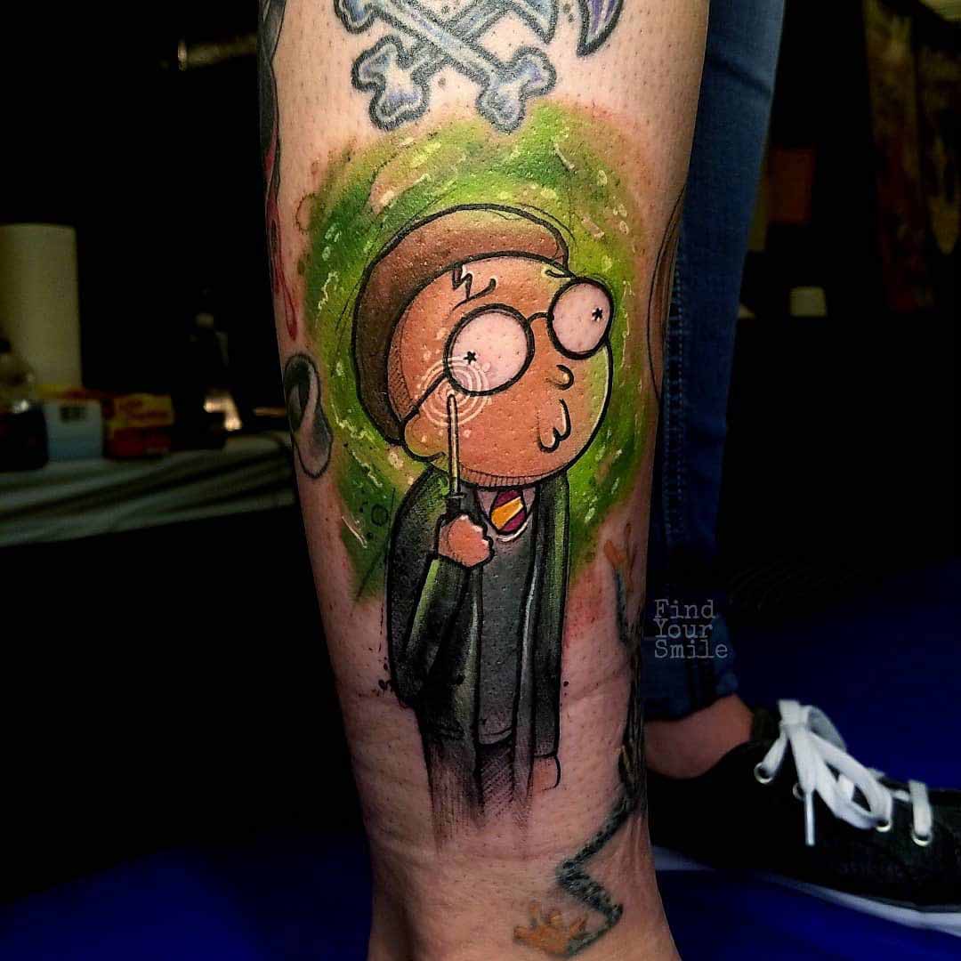 watercolor mprty tattoo harry potter