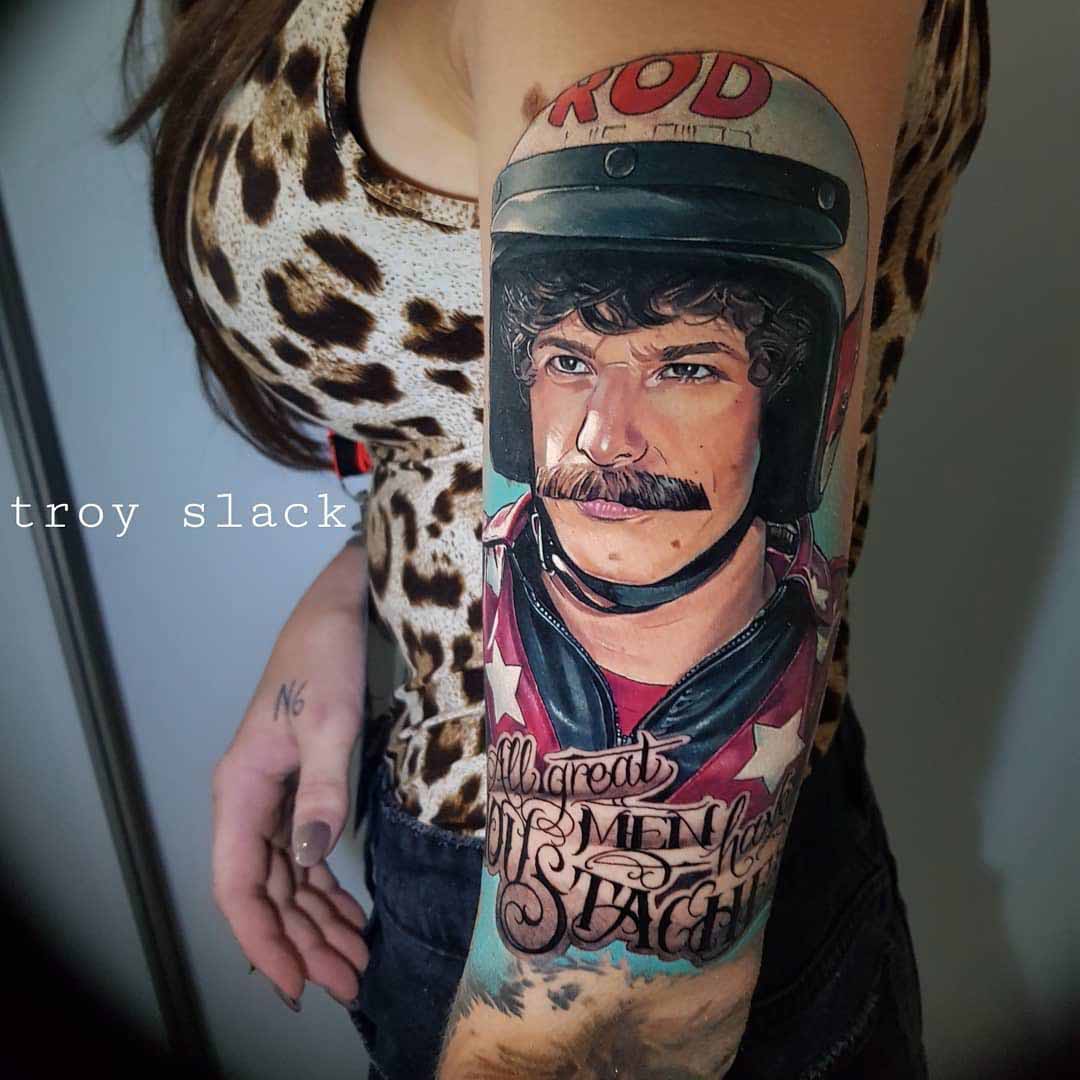 man moustache tattoo