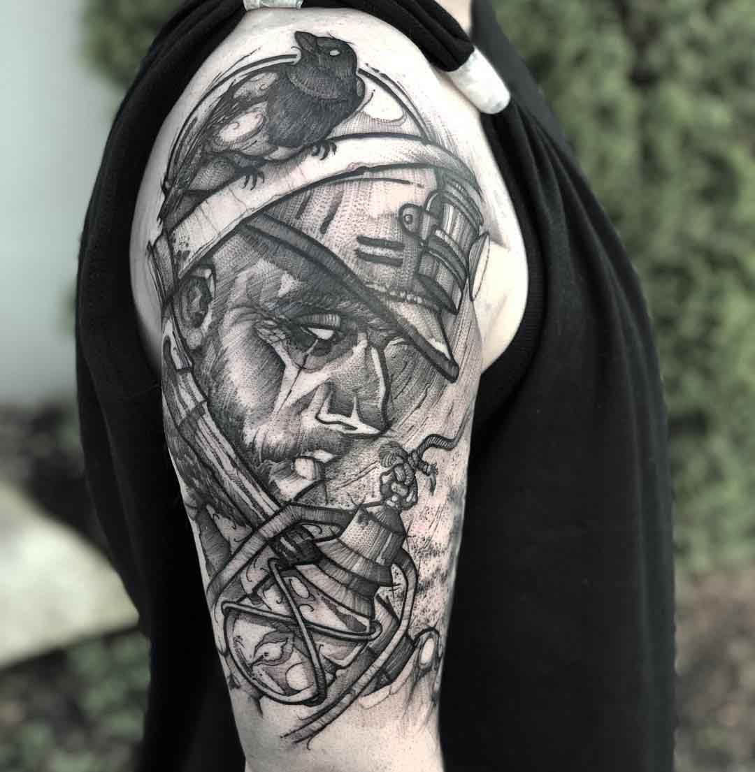 shoulder tattoo captain