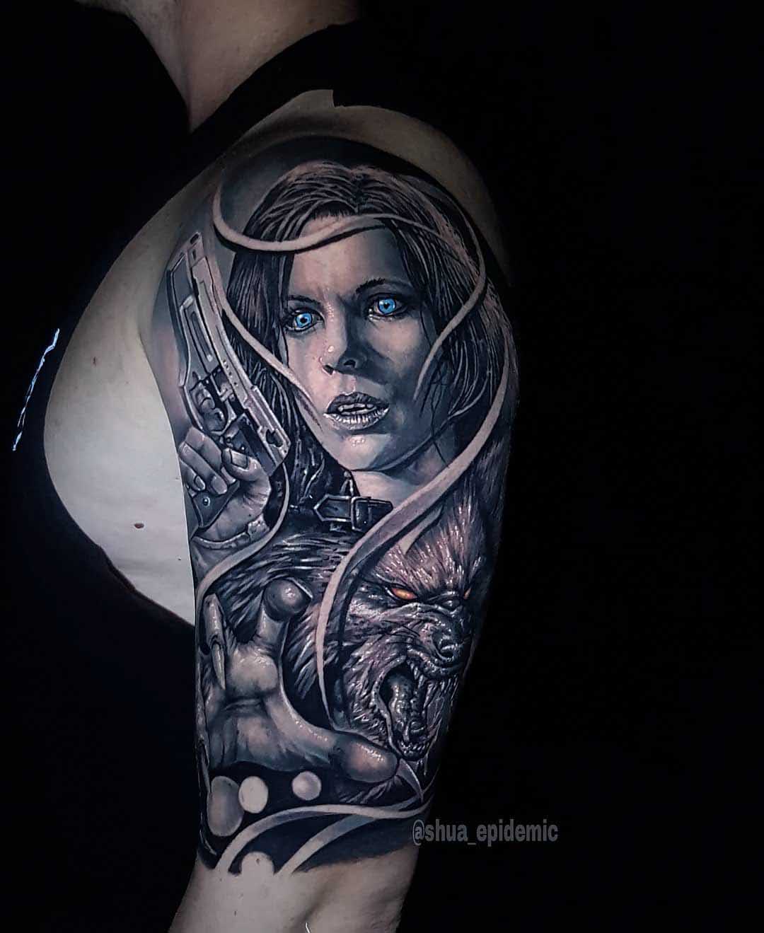 shoulder tattoo underworld