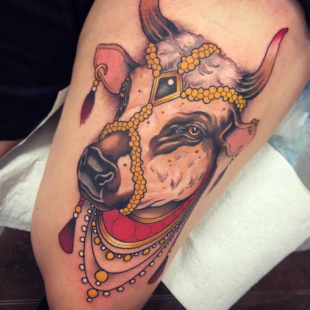 cow tattoo