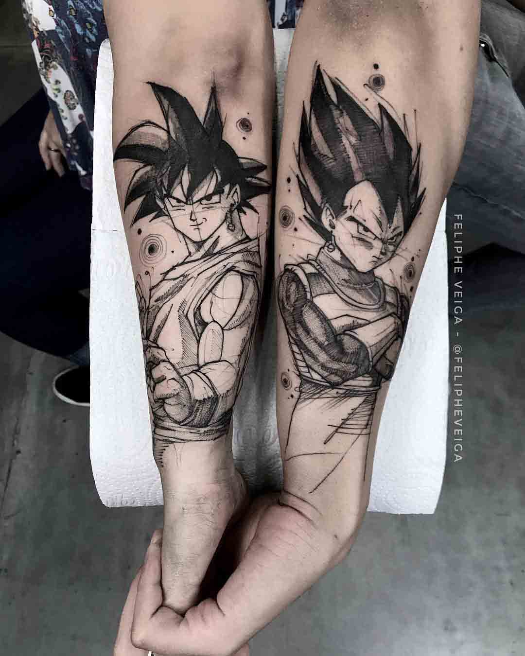 couple tattoo dragon ball z