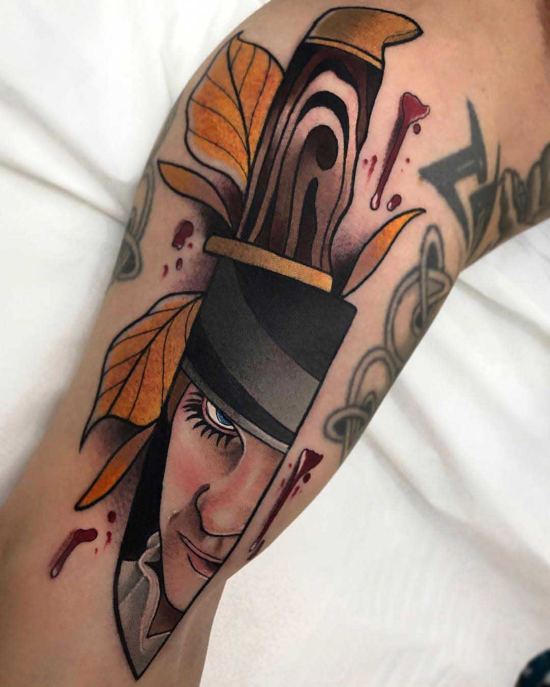 knife clockwork orange tattoo