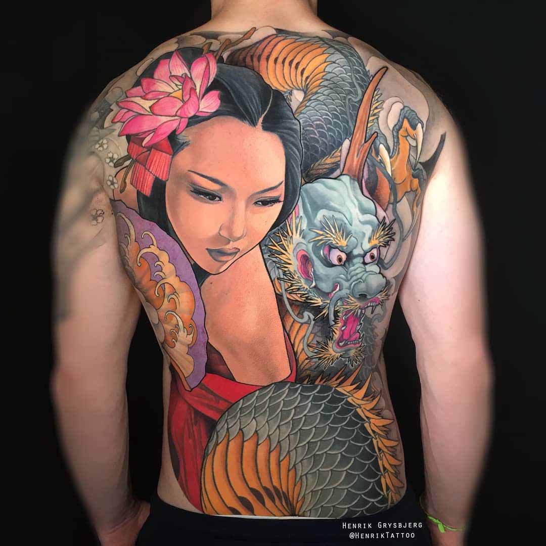 back tattoo japanese