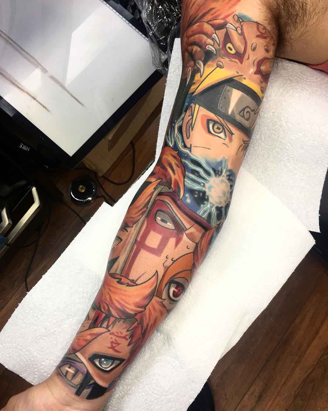 tattoo sleeve naruto