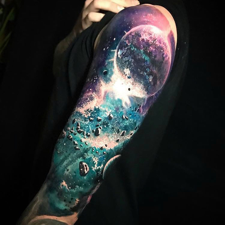 destruction of a planet tattoo