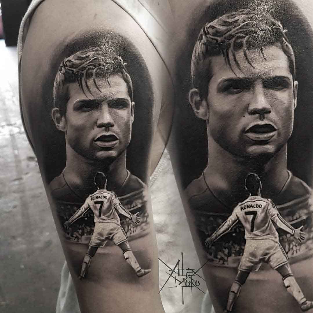 ronaldo tattoo on shoulder