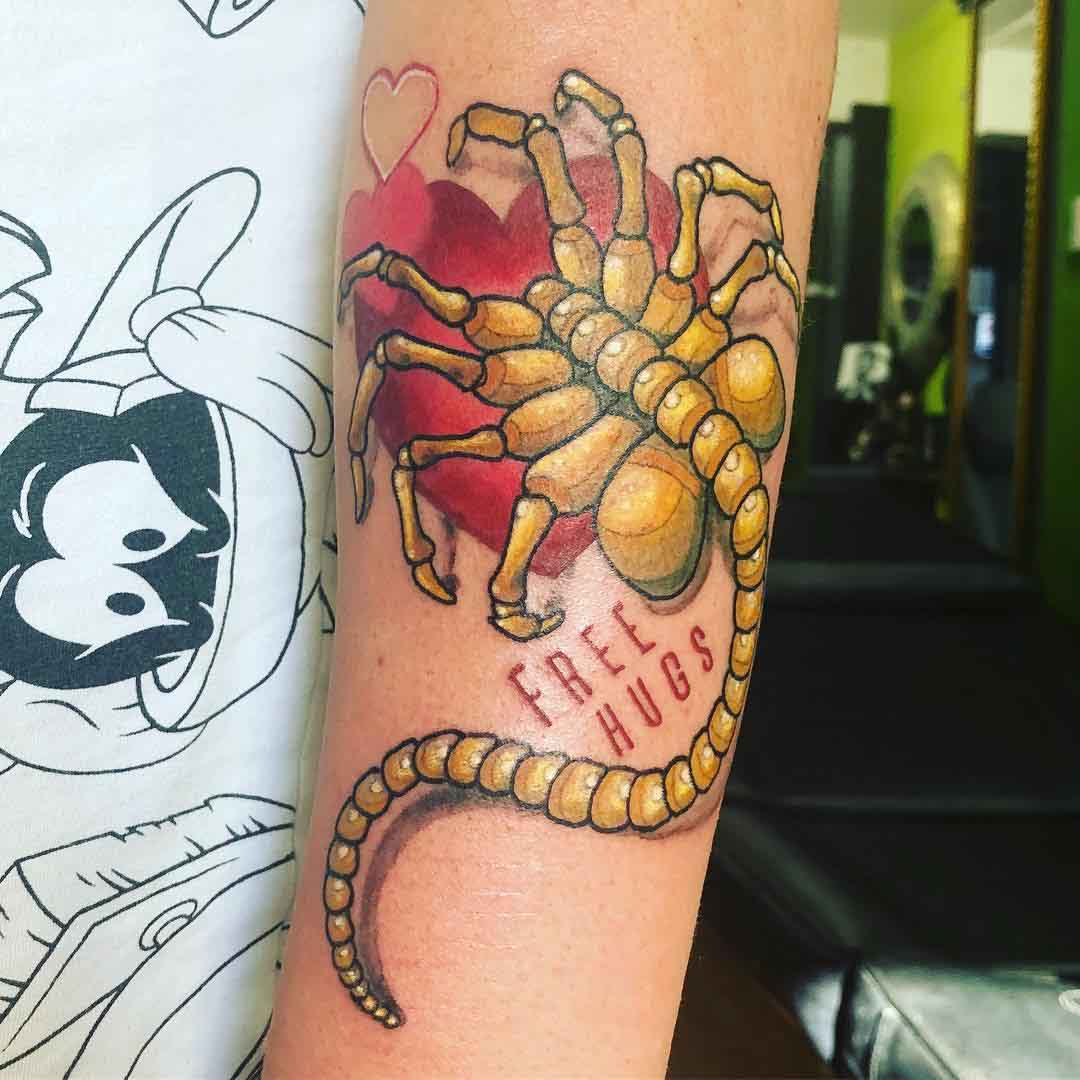 alien tattoo facehugger