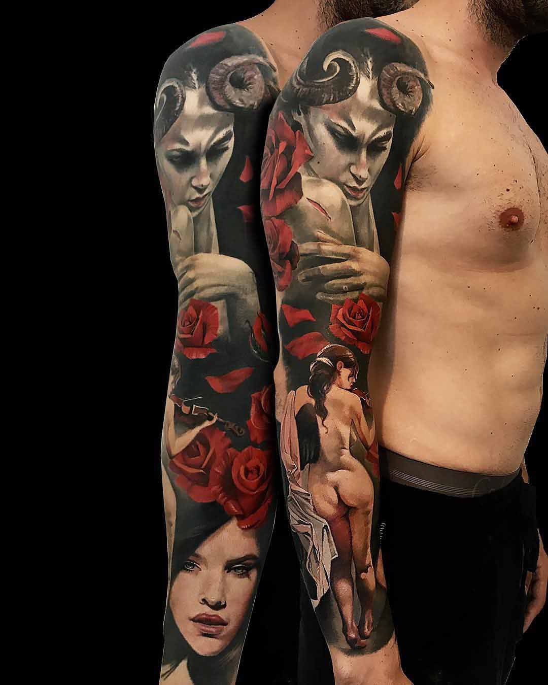 tattoo sleeve succubus