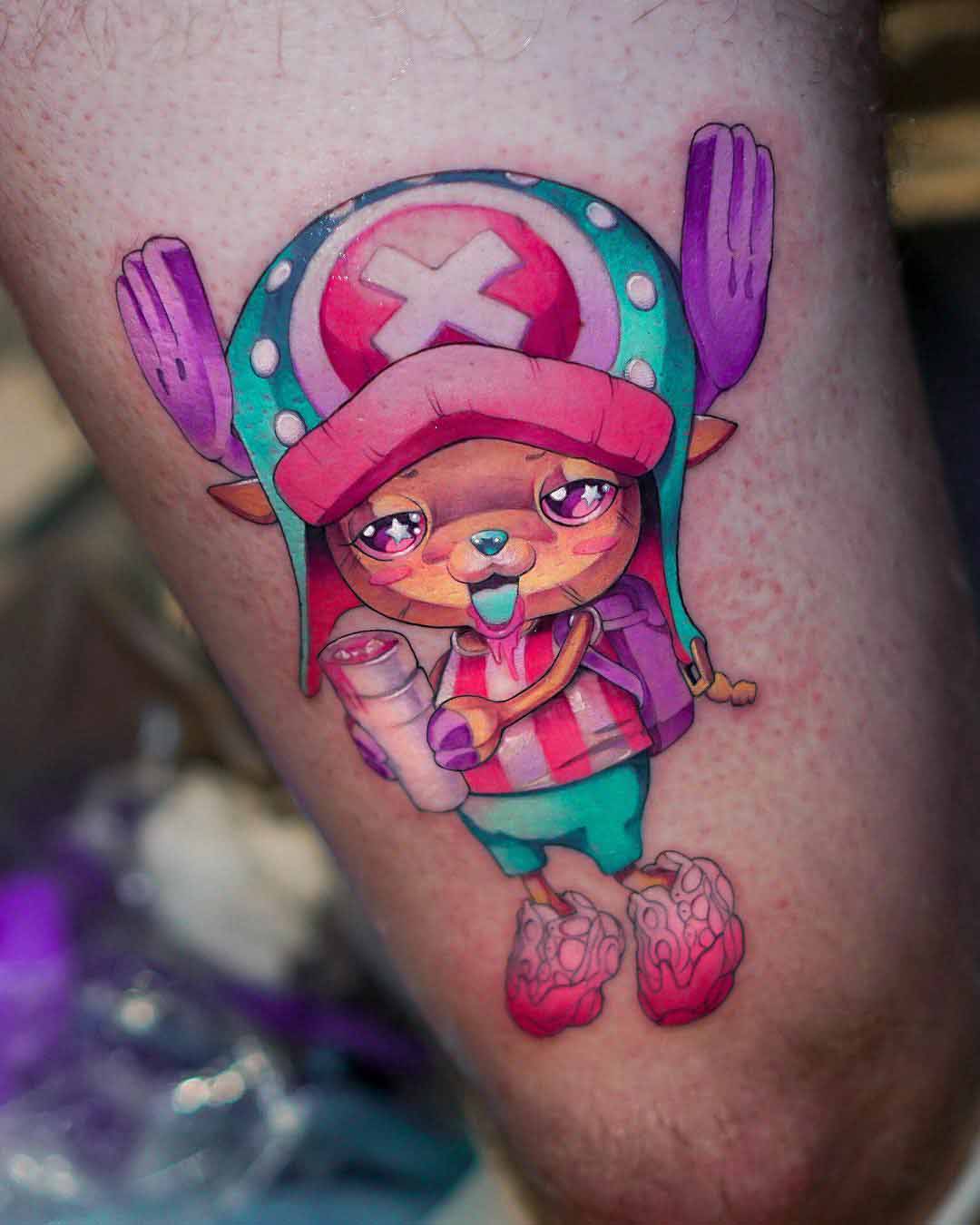 cute tony tony chopper tattoo new school