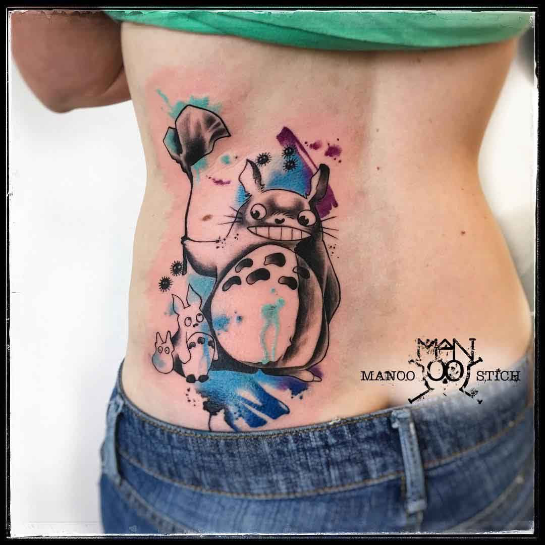 back tattoo totoro