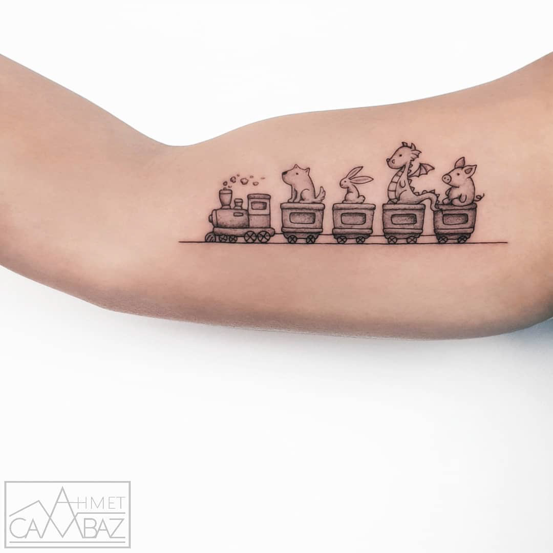 little train tattoo