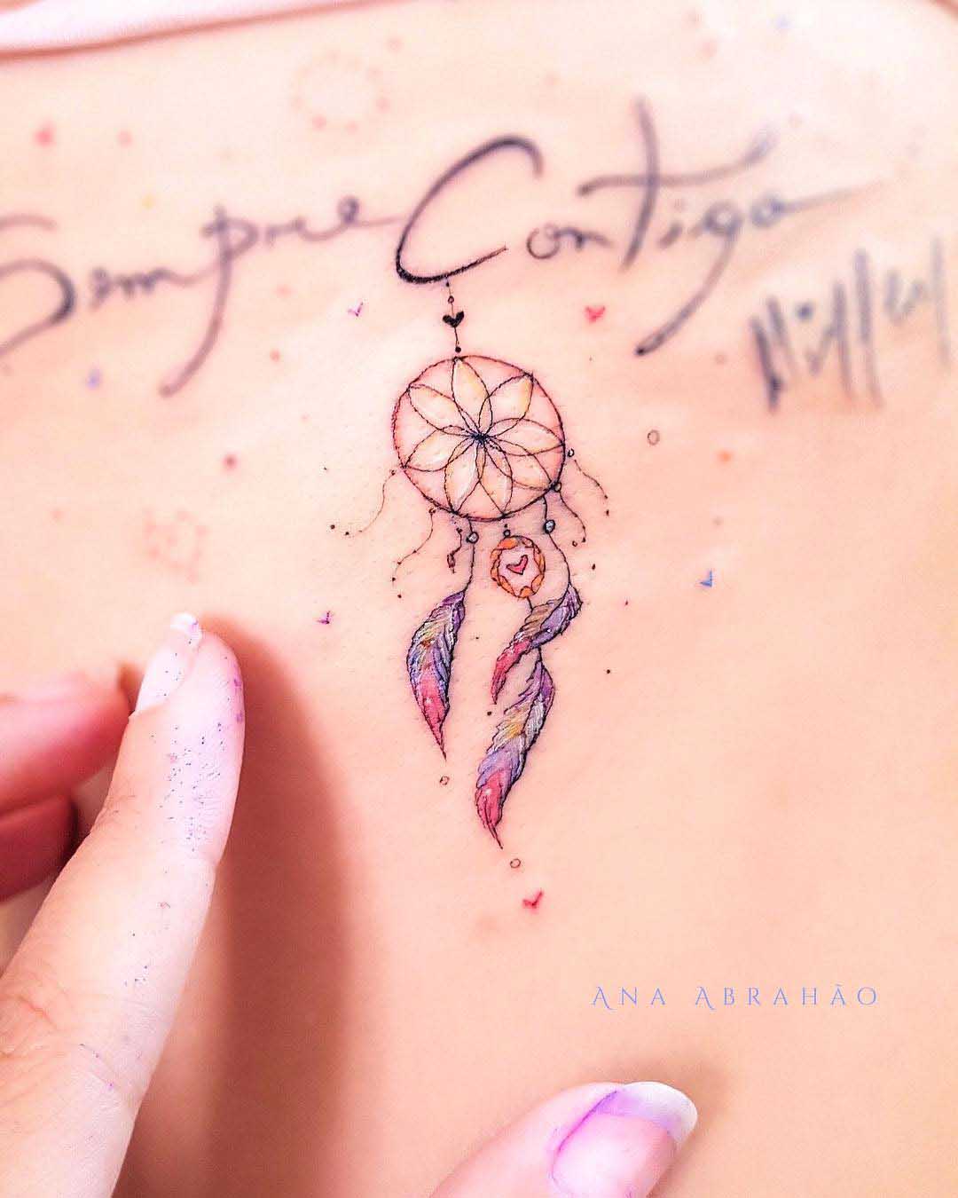 dreamcatcher small tattoo