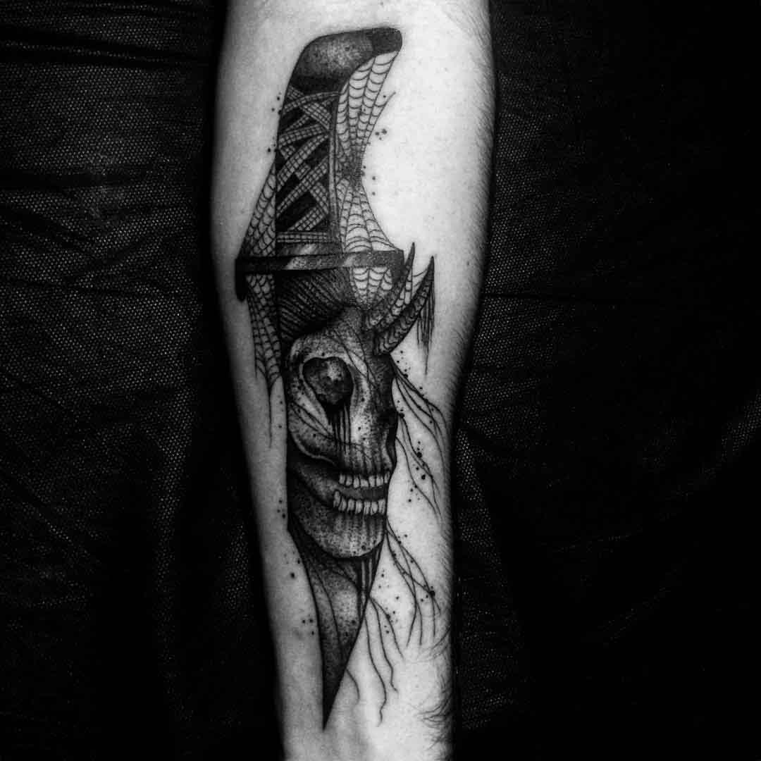 knife tattoo