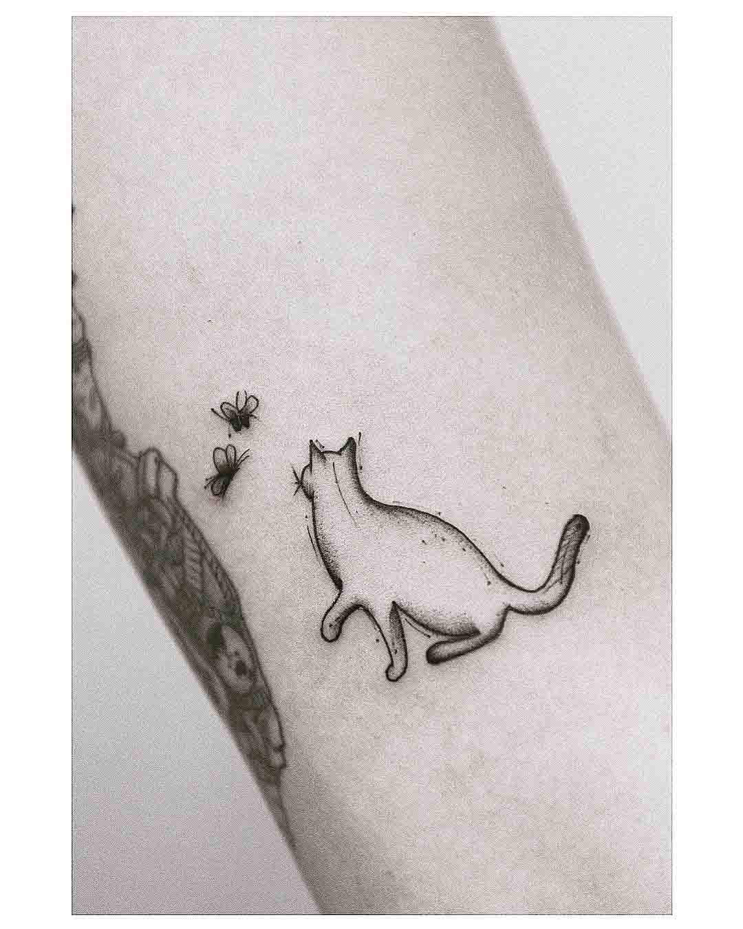 small cat tattoo