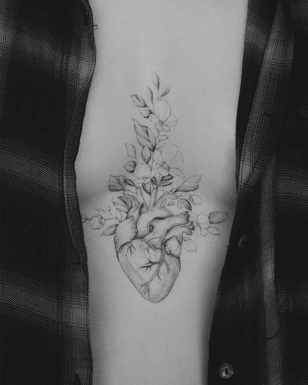 heart tattoo on chest