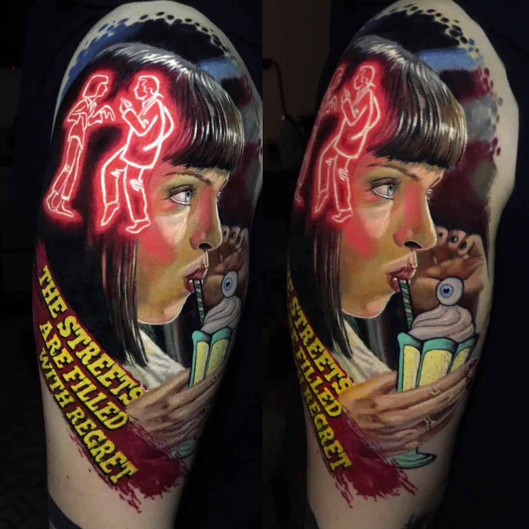 shoulder tattoo pulp fiction